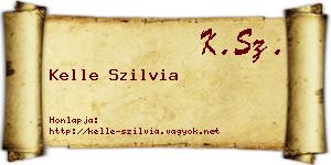 Kelle Szilvia névjegykártya