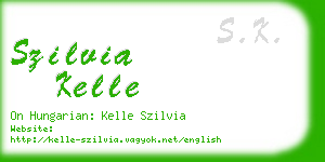 szilvia kelle business card